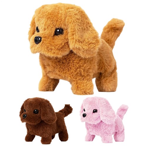 Walking dog fluffy plush - plush, puppy